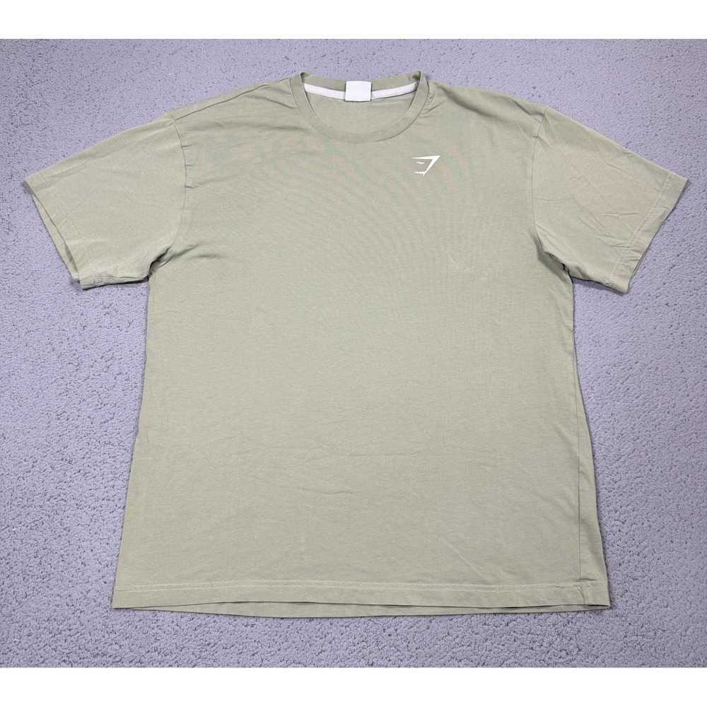 Gymshark Shirt Mens Medium Green Short Sleeve Crewneck Athletic Performance Top